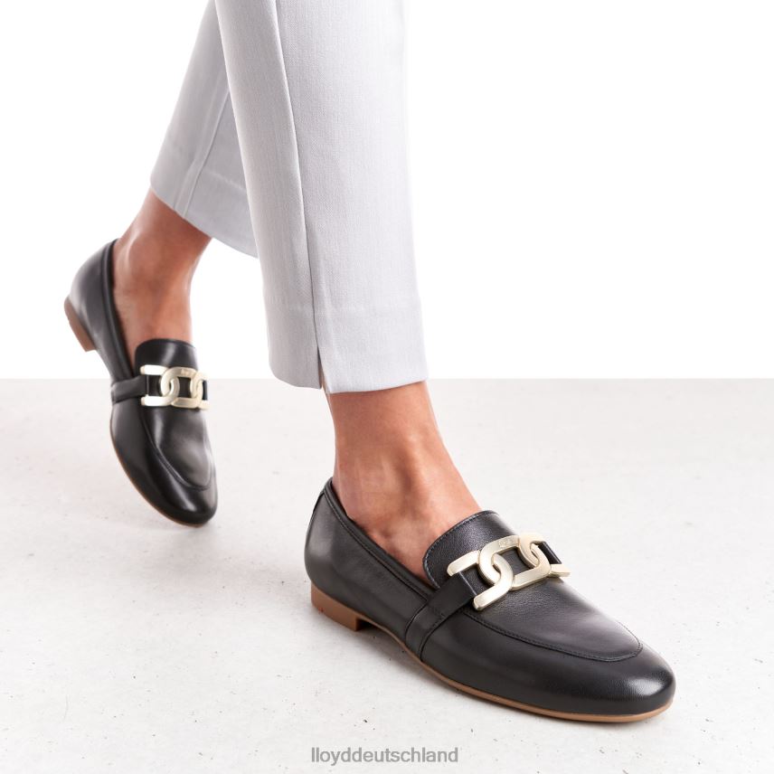 Schuhe LLOYD Glattleder-Slipper Schwarz Frauen PV6Z01039