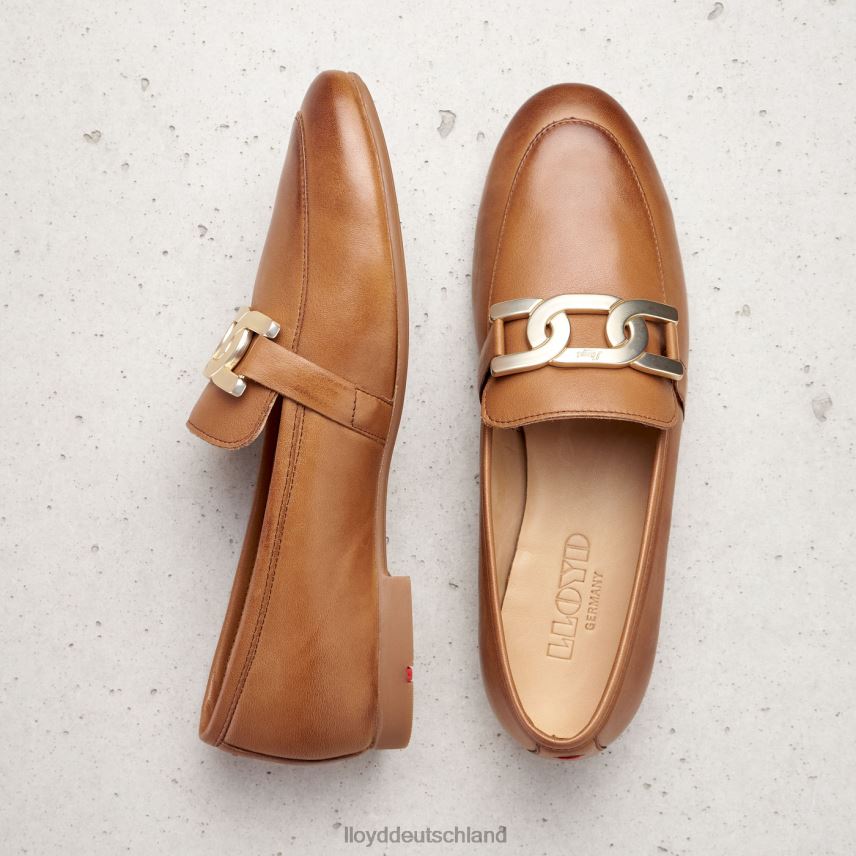 Schuhe LLOYD Glattleder-Slipper braun Frauen PV6Z01040