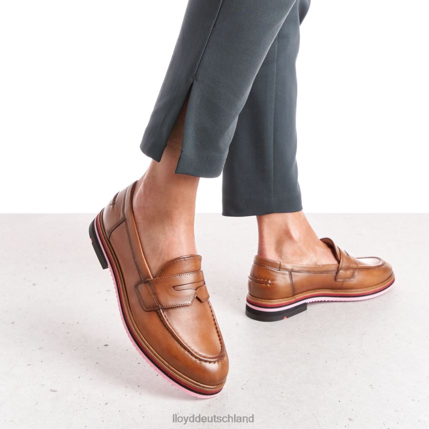 Schuhe LLOYD Glattleder-Slipper braun Frauen PV6Z01045