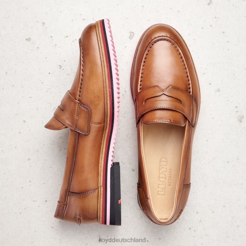 Schuhe LLOYD Glattleder-Slipper braun Frauen PV6Z01045