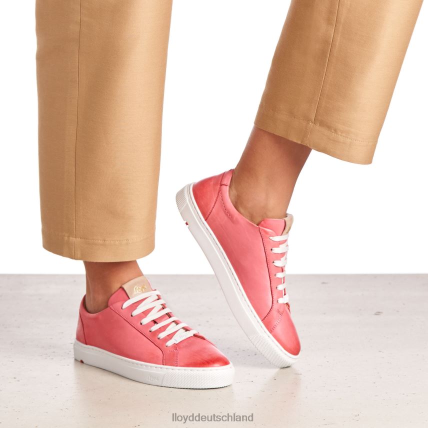 Schuhe LLOYD Glattleder-Sneaker mit Fleckenmuster Rosa Frauen PV6Z0842