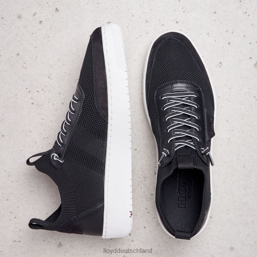 Schuhe LLOYD Glattleder-Sneaker mit Fleckenmuster Schwarz Frauen PV6Z0822