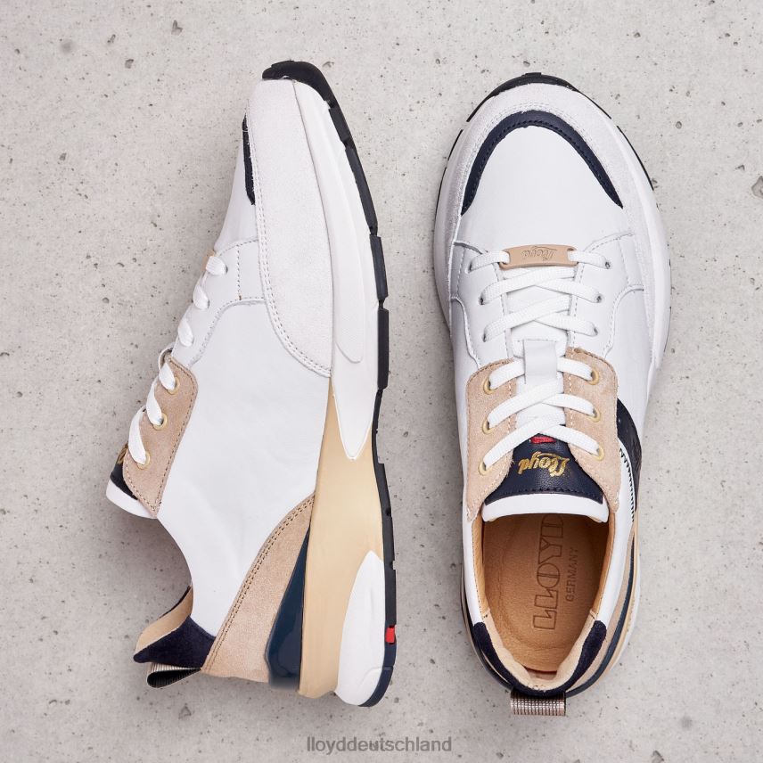 Schuhe LLOYD Glattleder-Sneaker mit Fleckenmuster kombiniert Frauen PV6Z0833