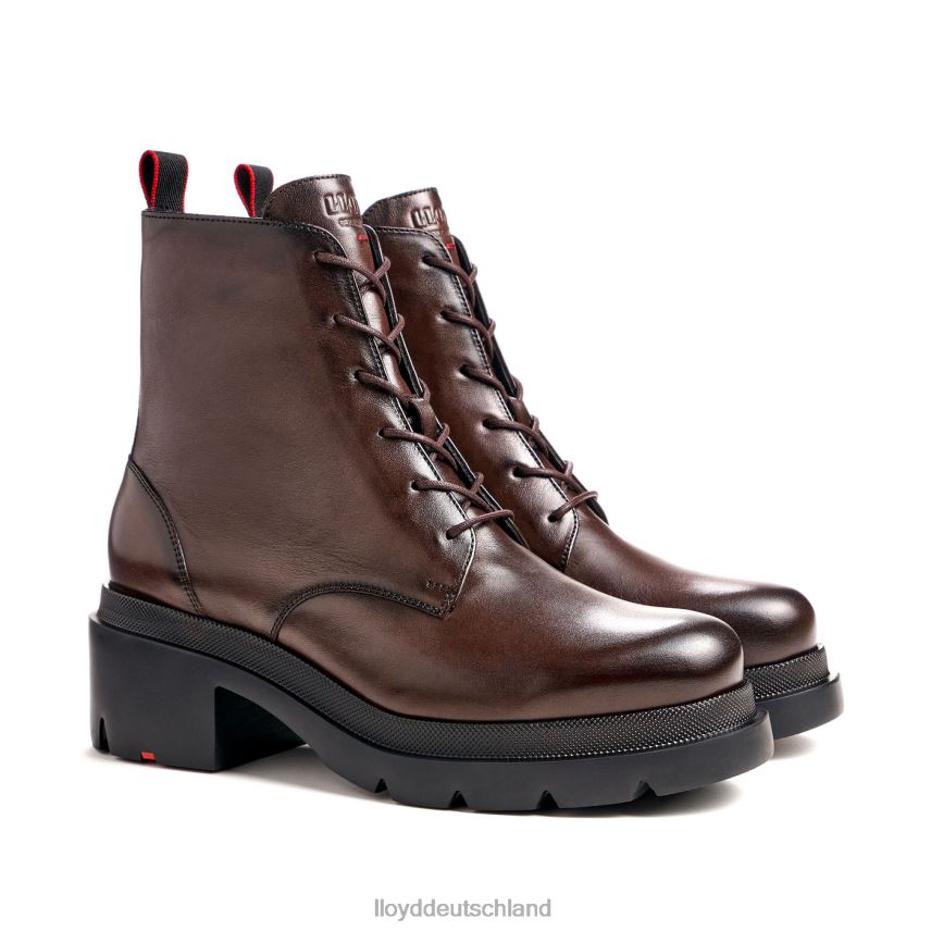 Schuhe LLOYD Glattleder-Stiefelette mit leichter Sohle braun Frauen PV6Z0907