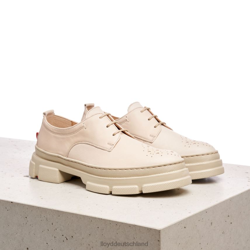 Schuhe LLOYD Halbschuhe aus Glattleder mit Spitze Beige Frauen PV6Z01178
