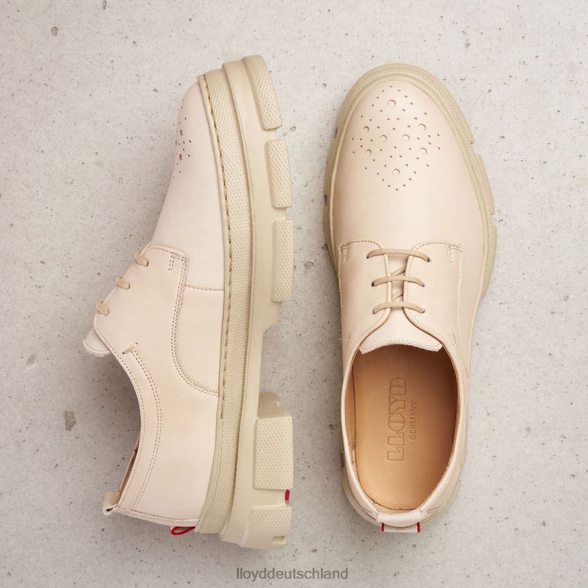 Schuhe LLOYD Halbschuhe aus Glattleder mit Spitze Beige Frauen PV6Z01178