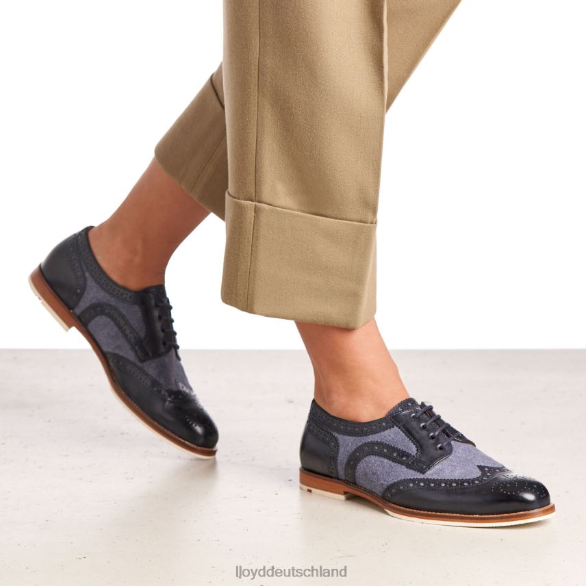 Schuhe LLOYD Halbschuhe aus Glattleder mit Spitze Blau Frauen PV6Z01086