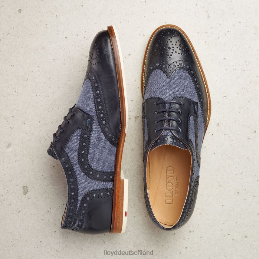 Schuhe LLOYD Halbschuhe aus Glattleder mit Spitze Blau Frauen PV6Z01086