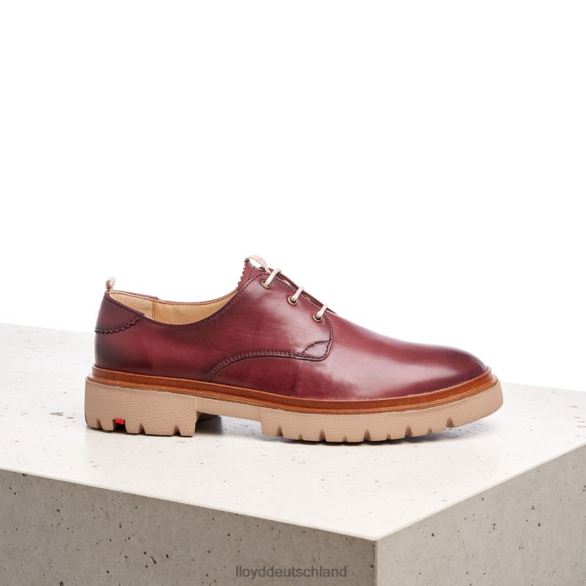 Schuhe LLOYD Halbschuhe aus Glattleder mit Spitze Rot Frauen PV6Z01181