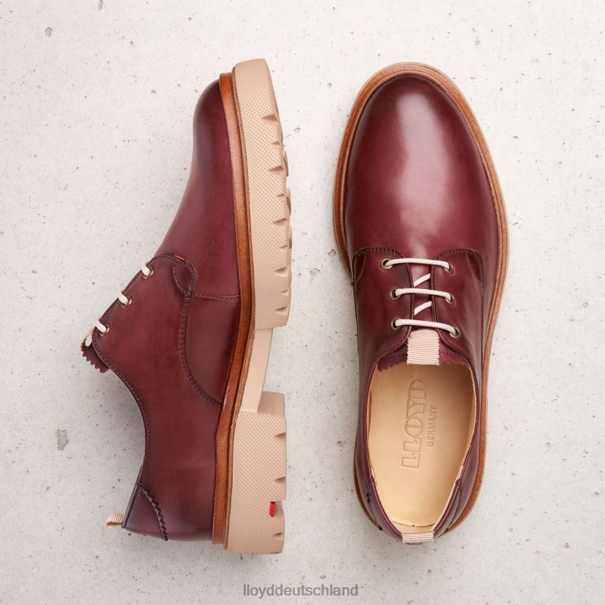 Schuhe LLOYD Halbschuhe aus Glattleder mit Spitze Rot Frauen PV6Z01181