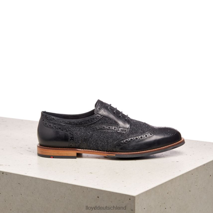 Schuhe LLOYD Halbschuhe aus Glattleder mit Spitze Schwarz Frauen PV6Z01076