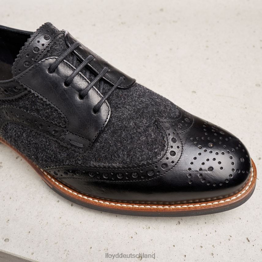 Schuhe LLOYD Halbschuhe aus Glattleder mit Spitze Schwarz Frauen PV6Z01076