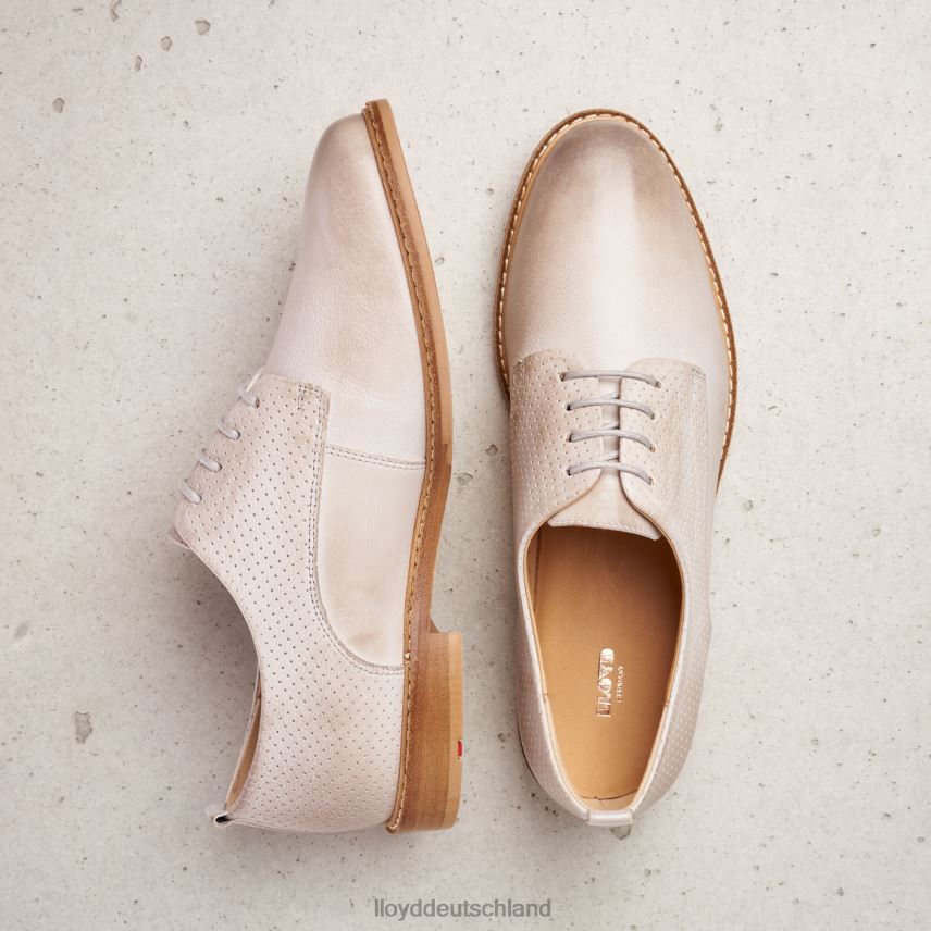 Schuhe LLOYD Halbschuhe aus Glattleder mit Spitze grau Frauen PV6Z01190