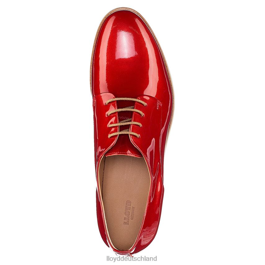 Schuhe LLOYD Halbschuhe aus Lackleder mit Schnürung Rot Frauen PV6Z01102