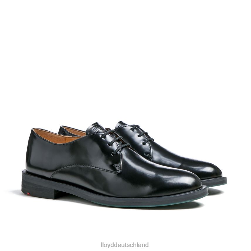 Schuhe LLOYD Halbschuhe aus grobem Leder mit Spitze Schwarz Frauen PV6Z01022