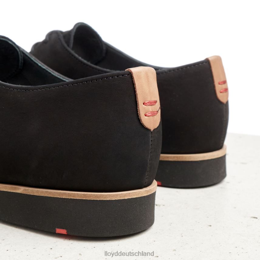 Schuhe LLOYD Halbschuhe aus grobem Leder mit Spitze Schwarz Frauen PV6Z01071