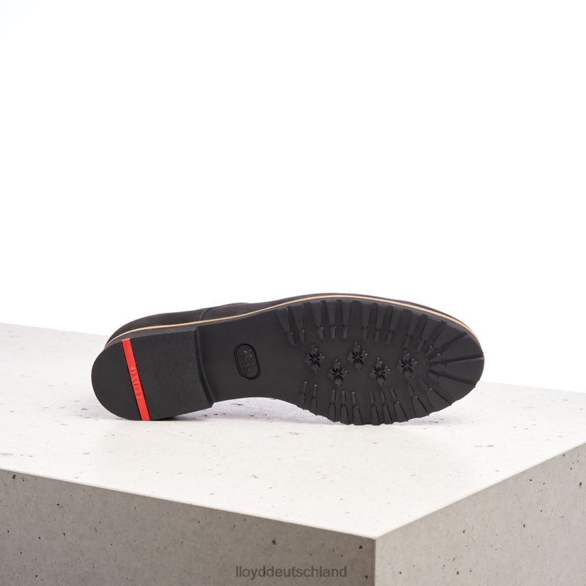 Schuhe LLOYD Halbschuhe aus grobem Leder mit Spitze Schwarz Frauen PV6Z01071