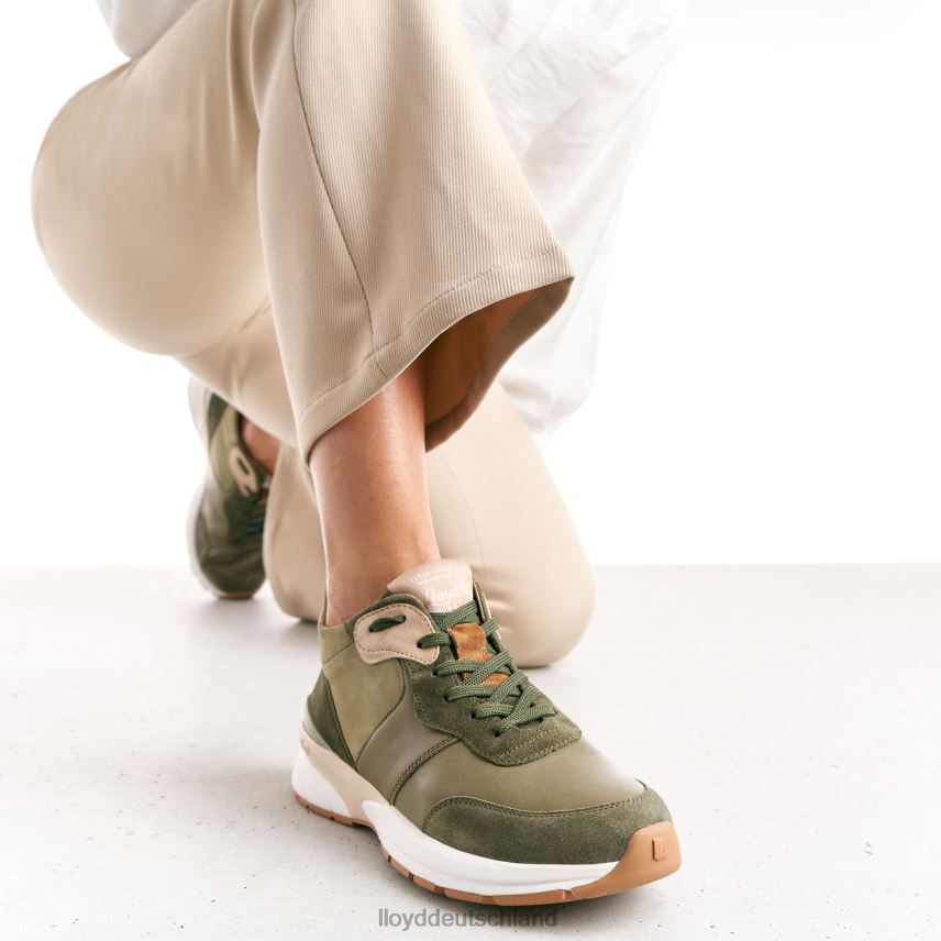 Schuhe LLOYD Low-Top-Sneaker aus Leder Grün Frauen PV6Z0767