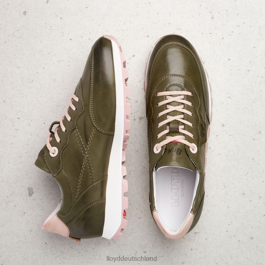 Schuhe LLOYD Low-Top-Sneaker aus Leder Grün Frauen PV6Z0801