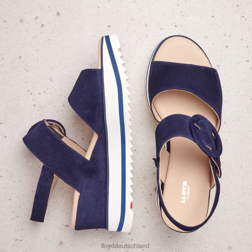 Schuhe LLOYD Sandale aus Wildleder Blau Frauen PV6Z01215