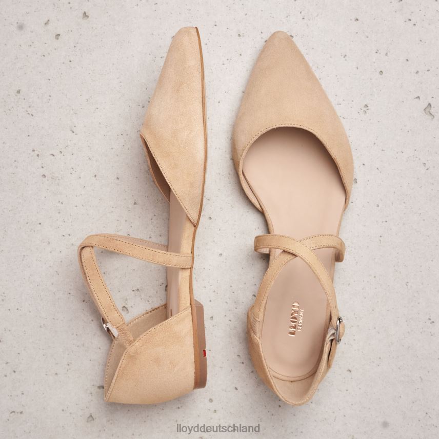 Schuhe LLOYD Sandale mit Wildlederoberfläche Beige Frauen PV6Z01165