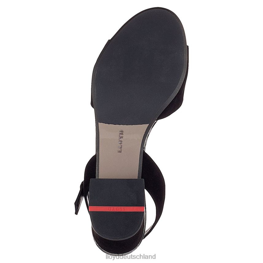 Schuhe LLOYD Sandale mit Wildlederoberfläche Schwarz Frauen PV6Z01173