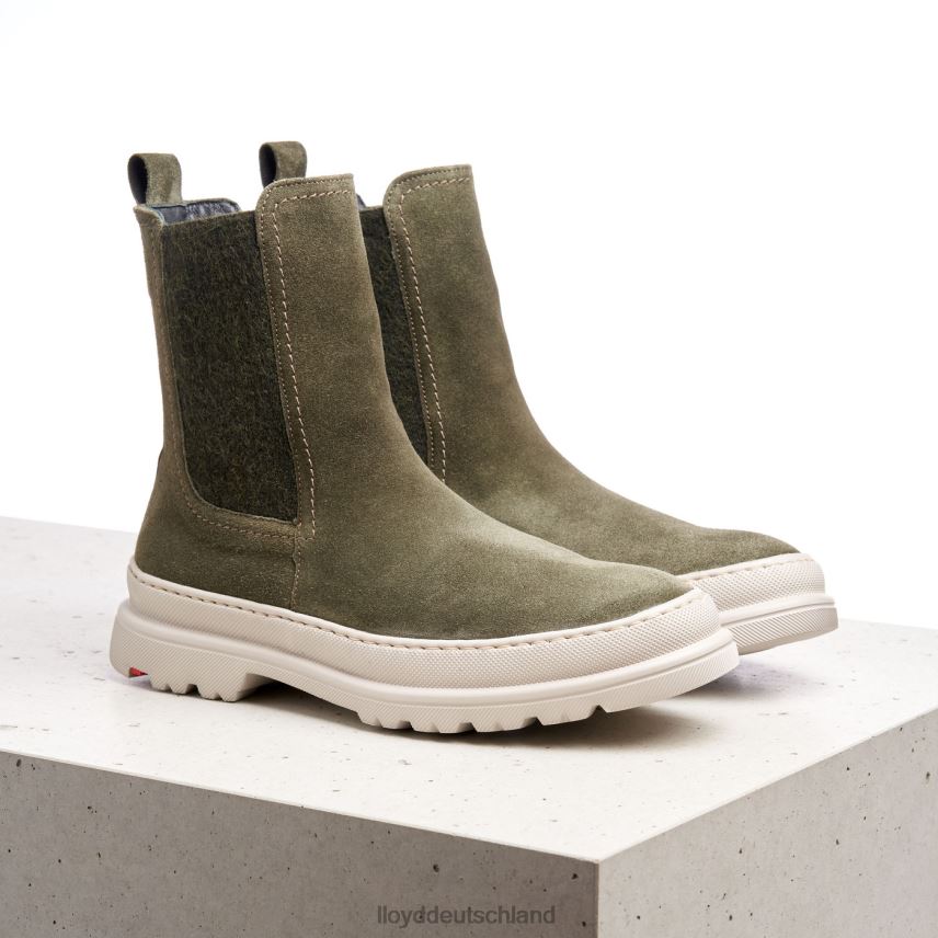 Schuhe LLOYD Schlupfstiefeletten aus grobem Leder Grün Frauen PV6Z0926