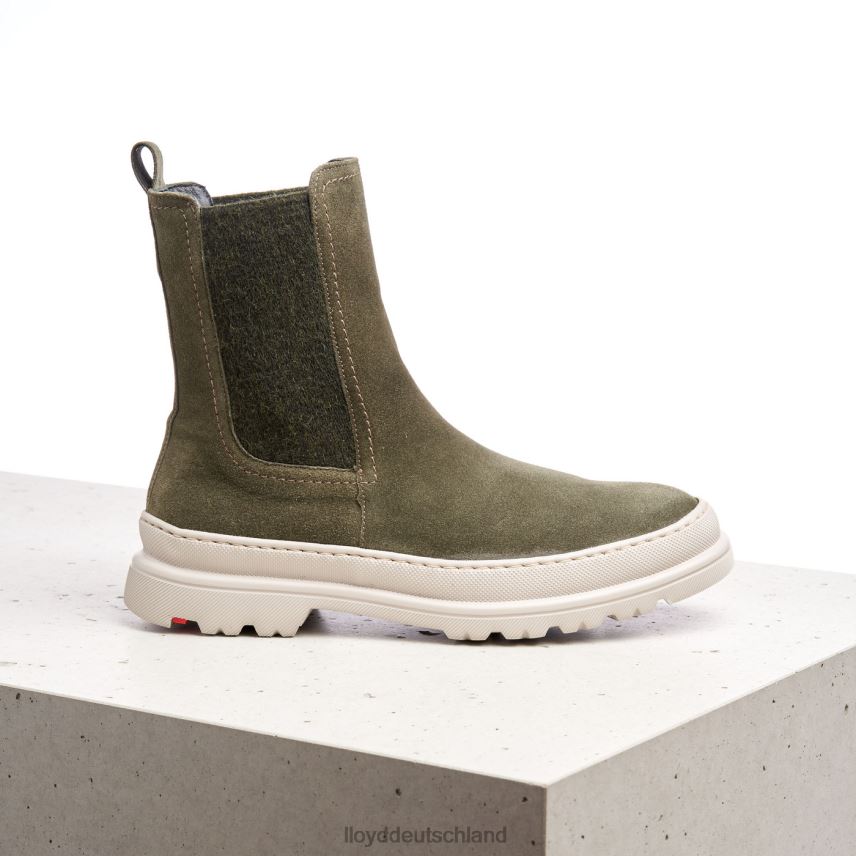 Schuhe LLOYD Schlupfstiefeletten aus grobem Leder Grün Frauen PV6Z0926