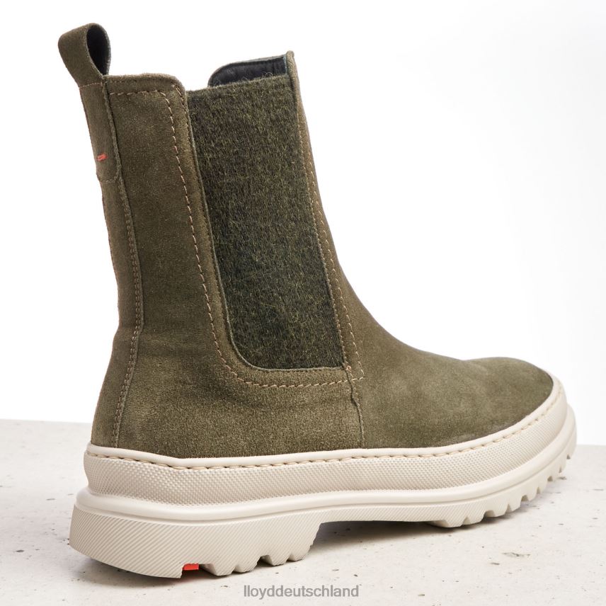 Schuhe LLOYD Schlupfstiefeletten aus grobem Leder Grün Frauen PV6Z0926