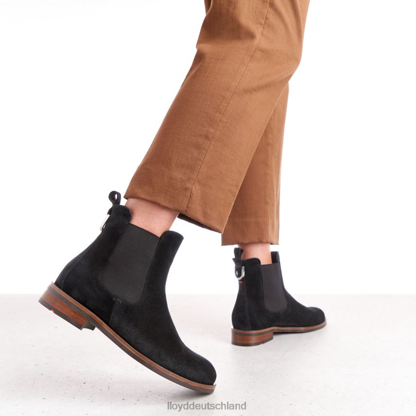 Schuhe LLOYD Schlupfstiefeletten aus grobem Leder Schwarz Frauen PV6Z0975