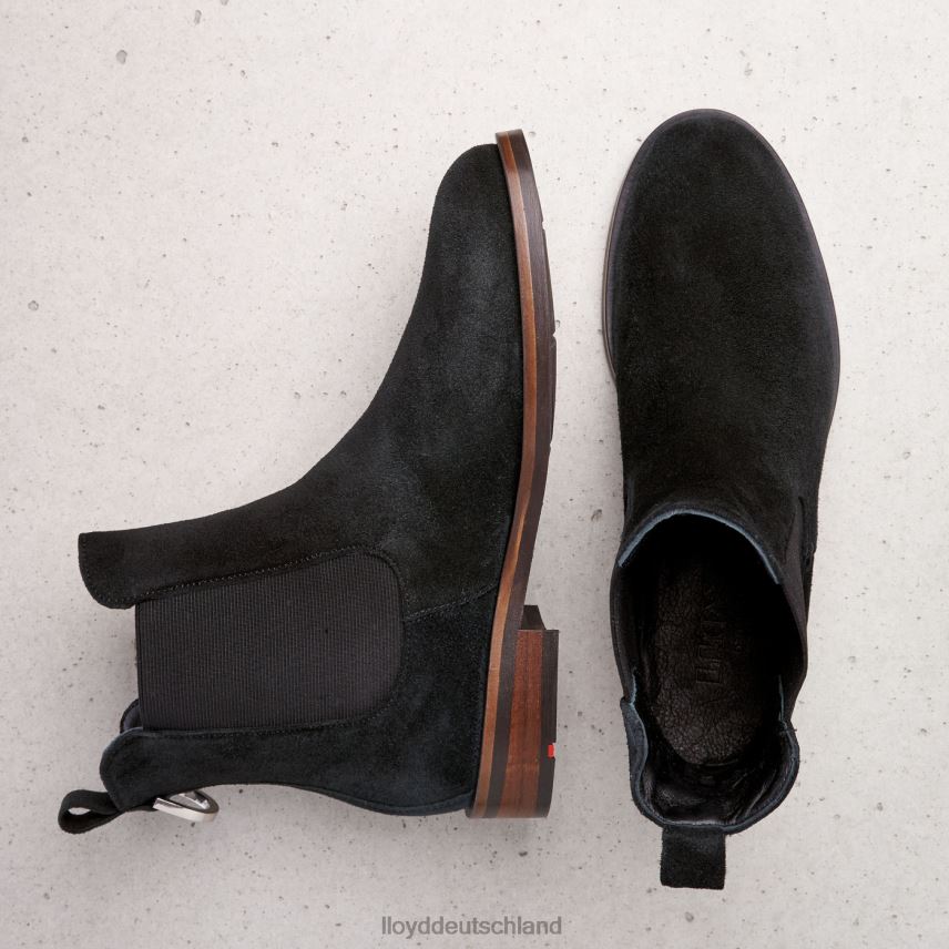 Schuhe LLOYD Schlupfstiefeletten aus grobem Leder Schwarz Frauen PV6Z0975