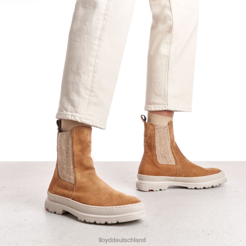 Schuhe LLOYD Schlupfstiefeletten aus grobem Leder braun Frauen PV6Z0925