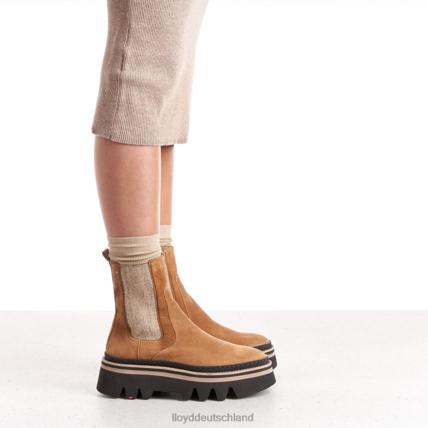 Schuhe LLOYD Schlupfstiefeletten aus grobem Leder braun Frauen PV6Z0946