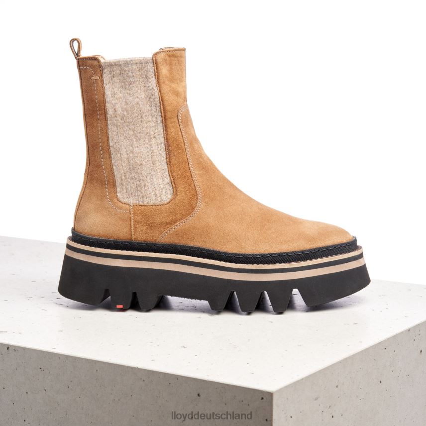 Schuhe LLOYD Schlupfstiefeletten aus grobem Leder braun Frauen PV6Z0946