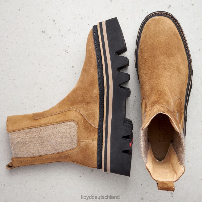 Schuhe LLOYD Schlupfstiefeletten aus grobem Leder braun Frauen PV6Z0946