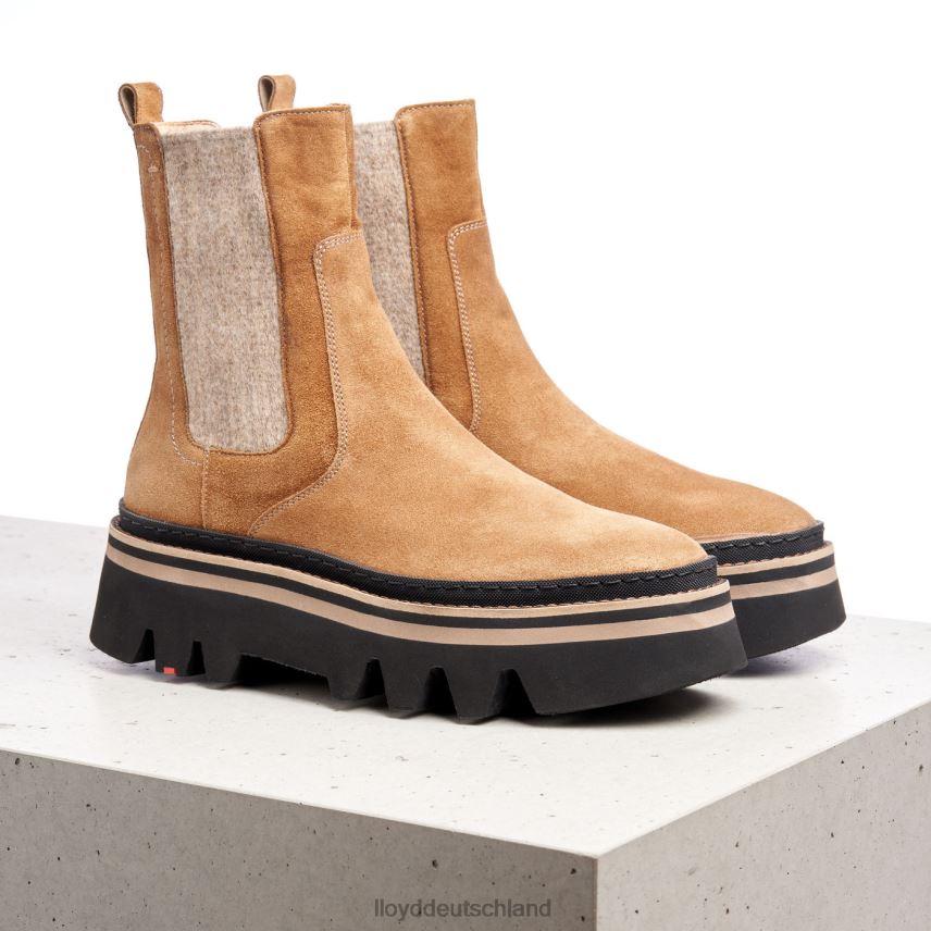 Schuhe LLOYD Schlupfstiefeletten aus grobem Leder braun Frauen PV6Z0946