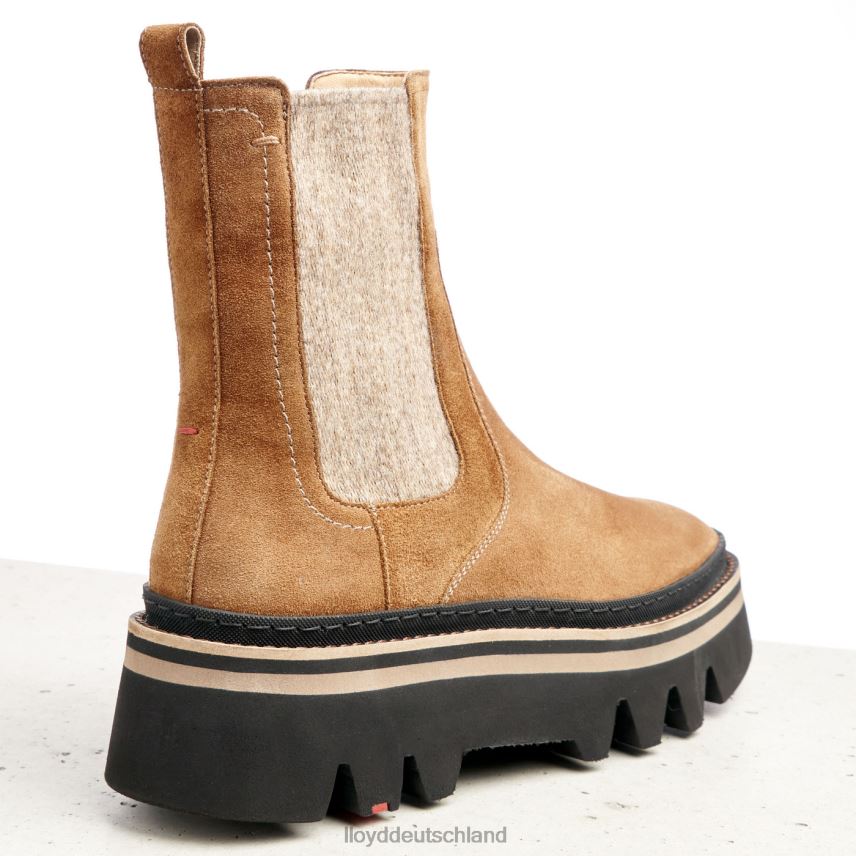 Schuhe LLOYD Schlupfstiefeletten aus grobem Leder braun Frauen PV6Z0946