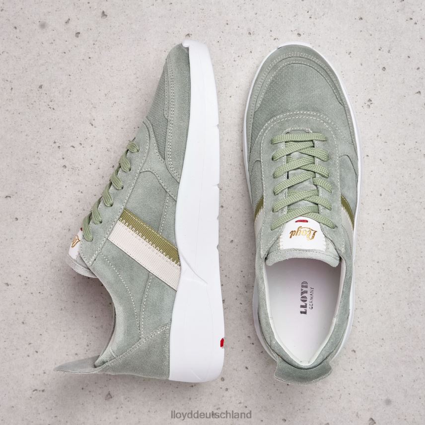 Schuhe LLOYD Schmale glatte Ledersneaker Grün Frauen PV6Z0809