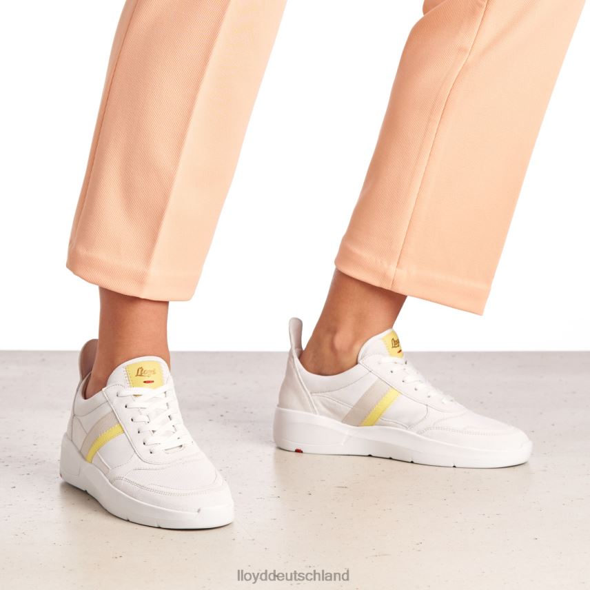Schuhe LLOYD Schmale glatte Ledersneaker Weiß Frauen PV6Z0808