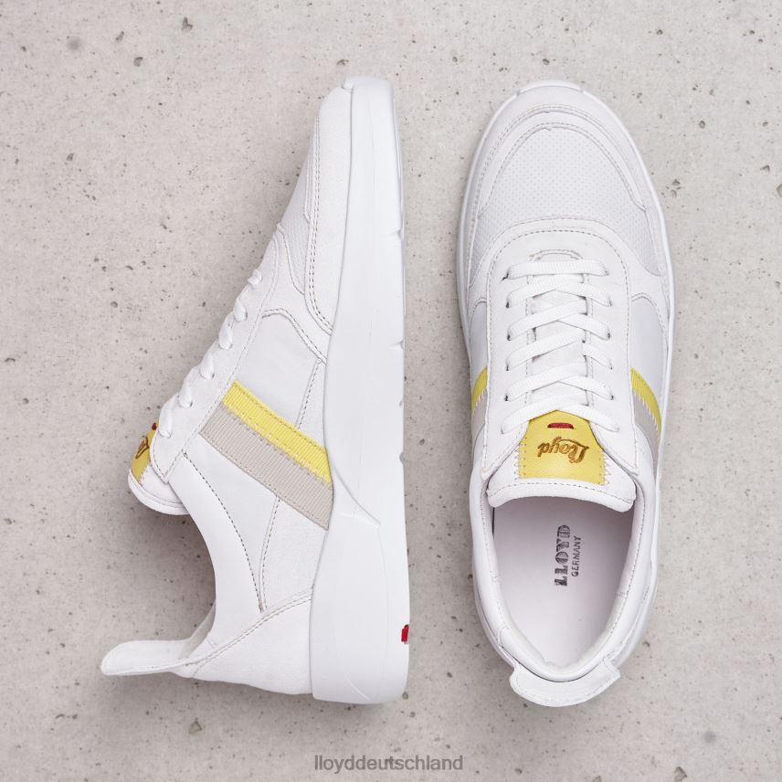 Schuhe LLOYD Schmale glatte Ledersneaker Weiß Frauen PV6Z0808