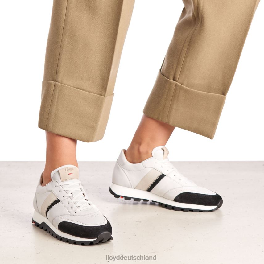 Schuhe LLOYD Schmale glatte Ledersneaker Weiß Frauen PV6Z0828