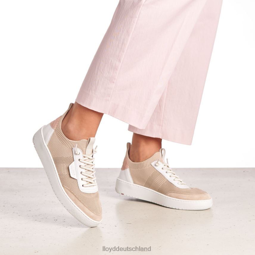 Schuhe LLOYD Schmale glatte Ledersneaker kombiniert Frauen PV6Z0783