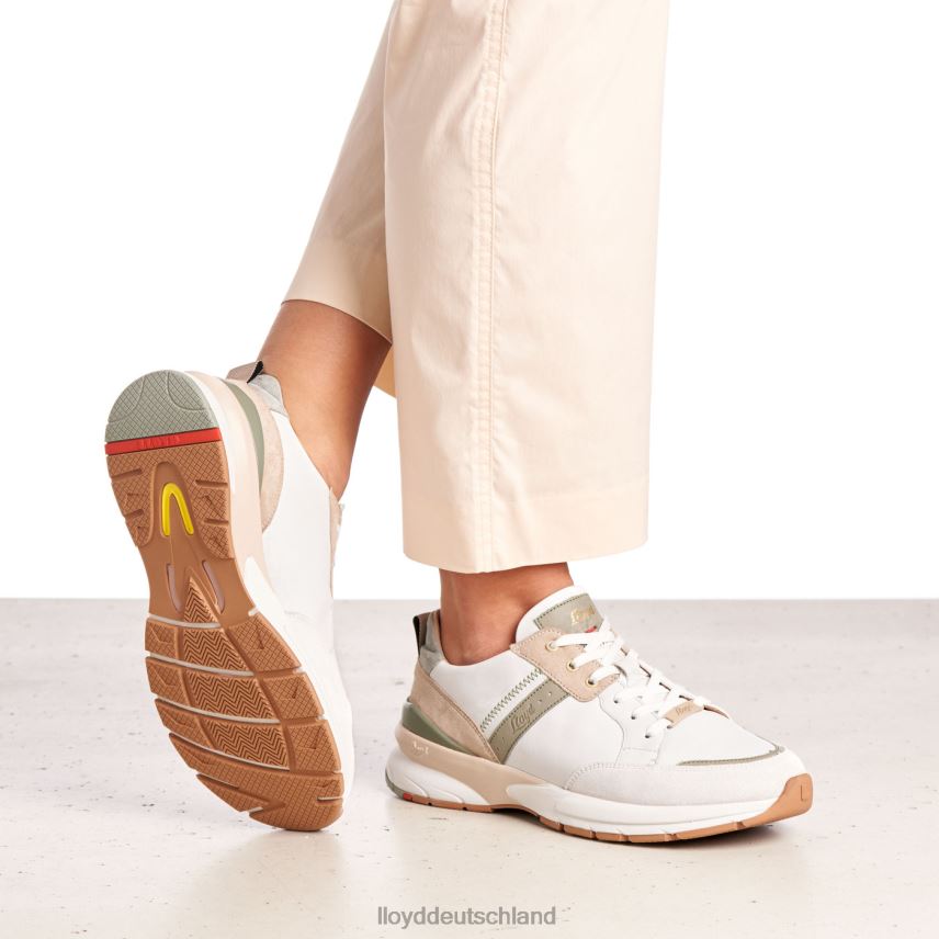 Schuhe LLOYD Schmale glatte Ledersneaker kombiniert Frauen PV6Z0840