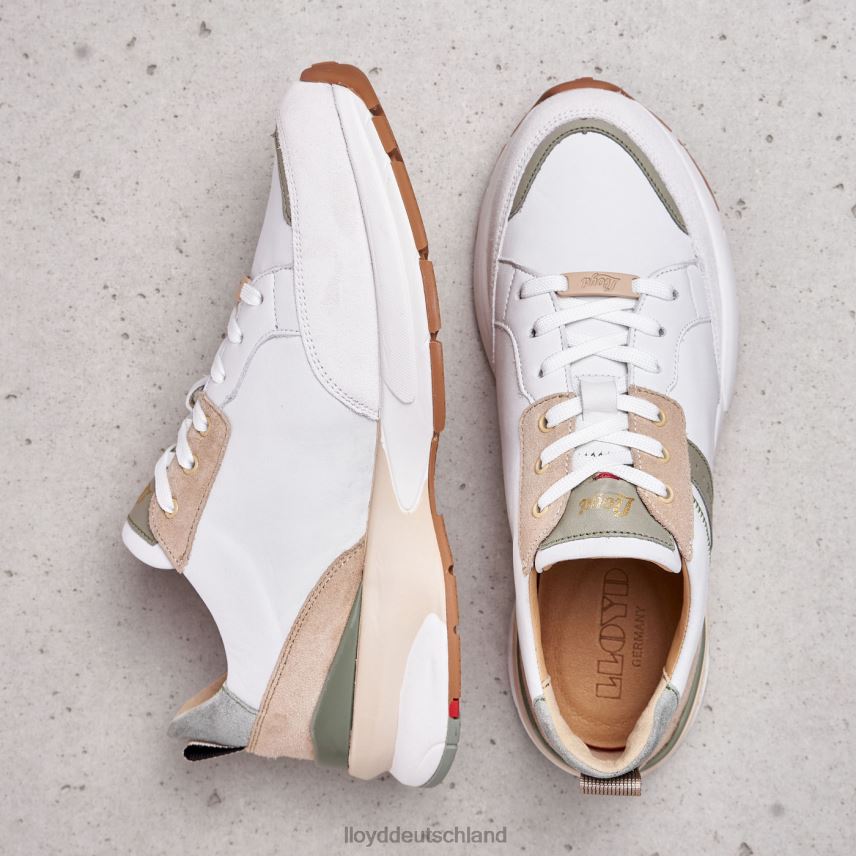 Schuhe LLOYD Schmale glatte Ledersneaker kombiniert Frauen PV6Z0840