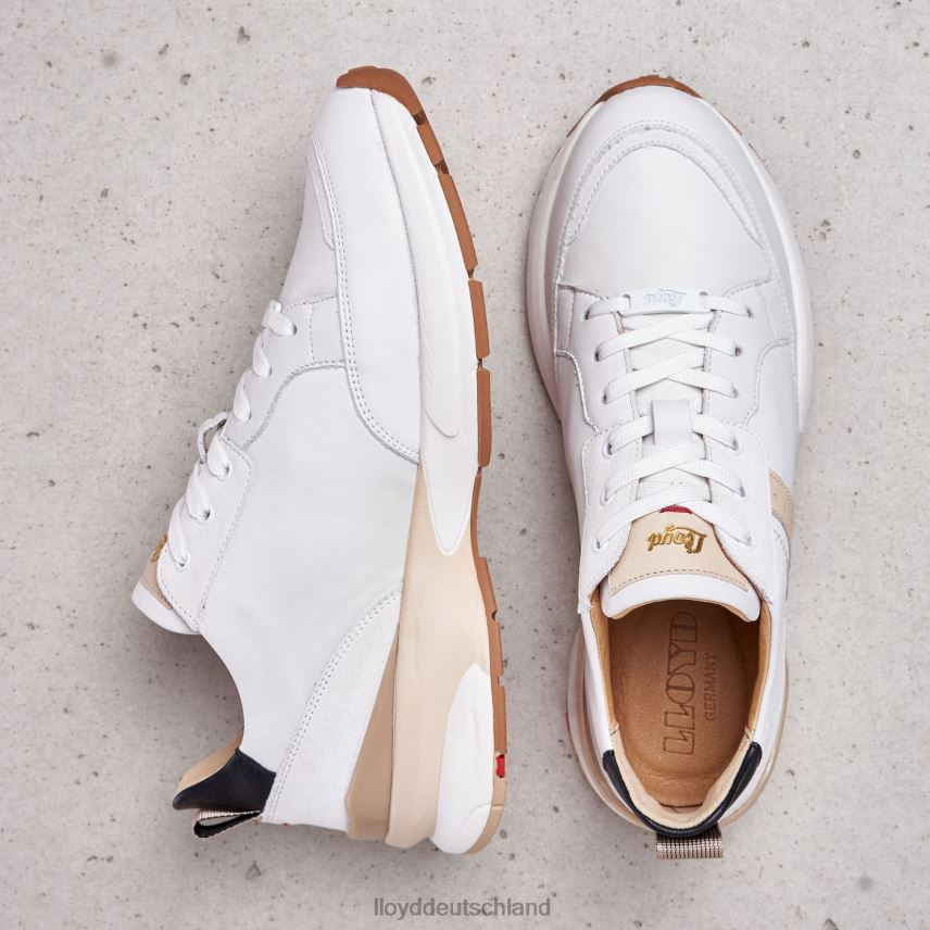 Schuhe LLOYD Schmale glatte Ledersneaker kombiniert Frauen PV6Z0846