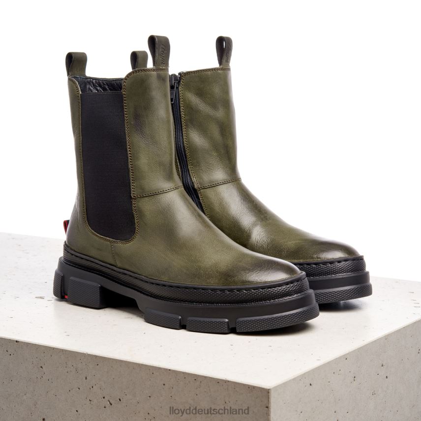 Schuhe LLOYD Slip-On-Stiefeletten aus Glattleder Grün Frauen PV6Z0930