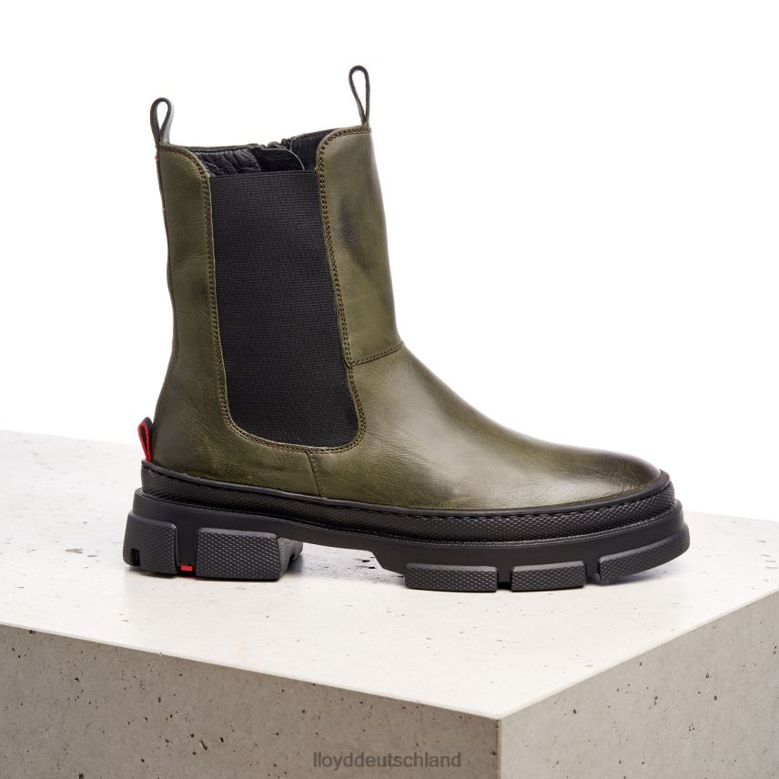 Schuhe LLOYD Slip-On-Stiefeletten aus Glattleder Grün Frauen PV6Z0930