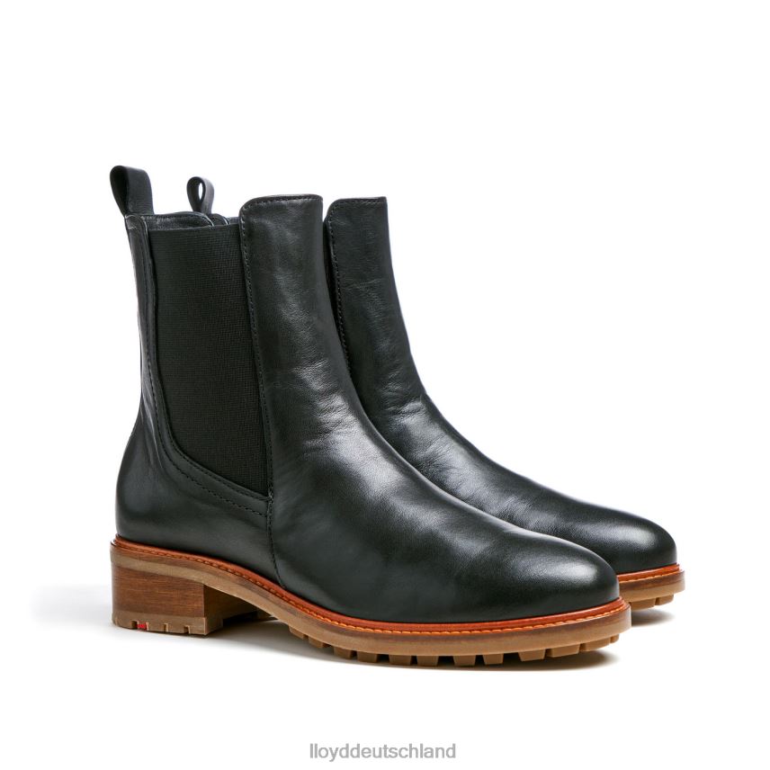 Schuhe LLOYD Slip-On-Stiefeletten aus Glattleder Schwarz Frauen PV6Z0923