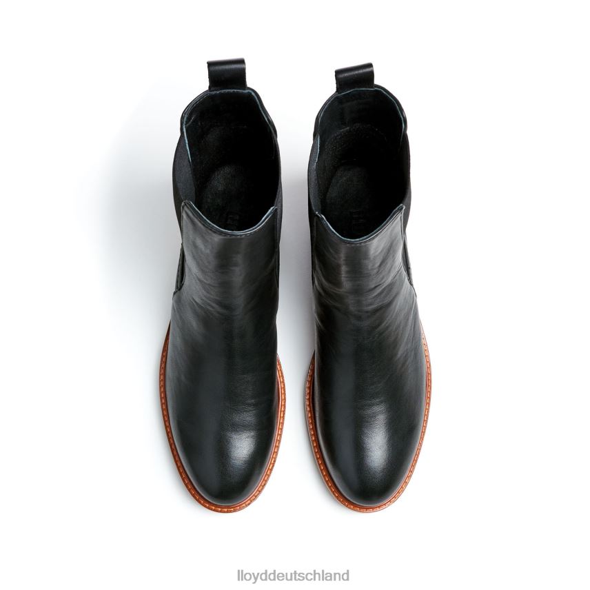 Schuhe LLOYD Slip-On-Stiefeletten aus Glattleder Schwarz Frauen PV6Z0923