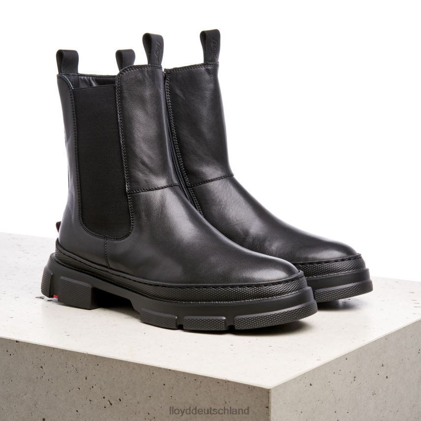 Schuhe LLOYD Slip-On-Stiefeletten aus Glattleder Schwarz Frauen PV6Z0954